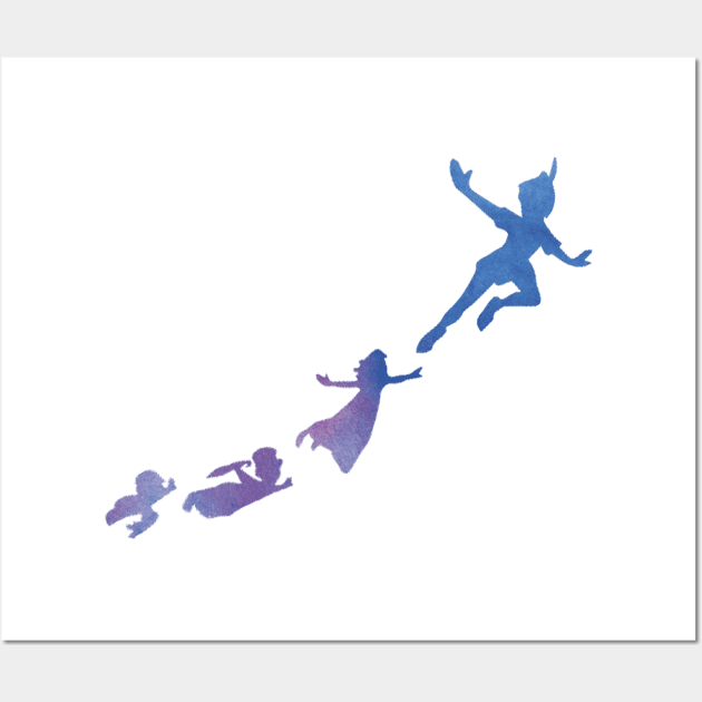 Peter Pan silhouettes Wall Art by oceanegp